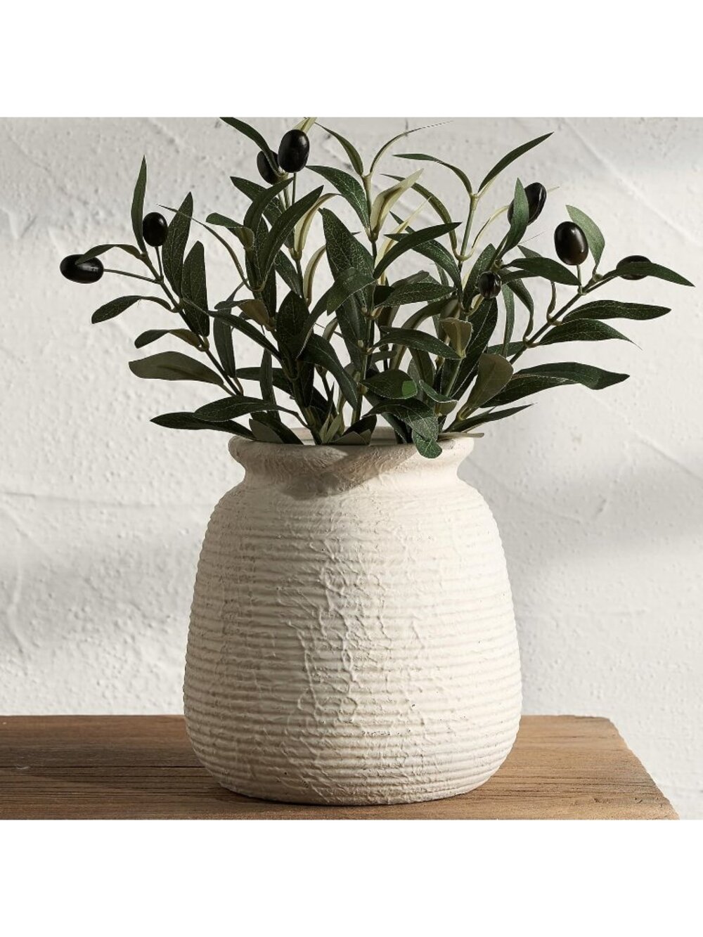 7.48" W Ceramic Flower Mouth Vases Rustic Farmhouse Table Living Room Home Deco